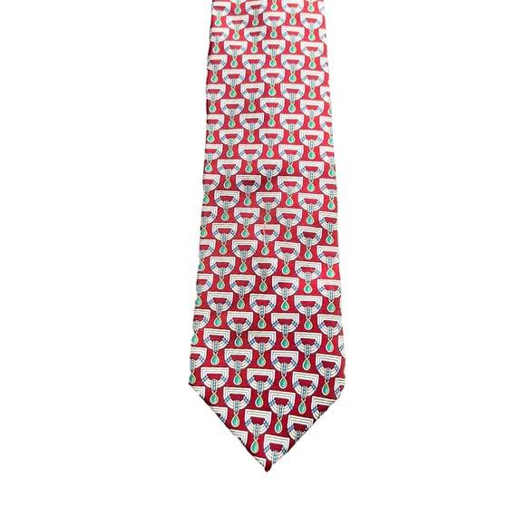 Gucci | Accessories | Paolo Gucci Silk Necktie Classic Chain Design ...
